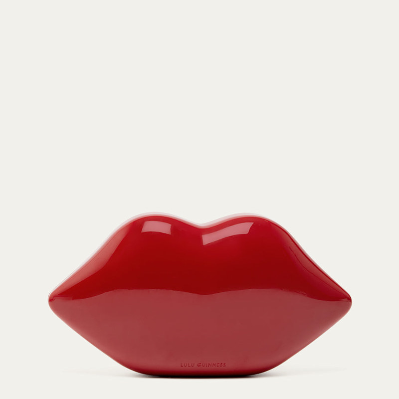 Thumbnail of Lulu Red Lips Medium Clutch Bag image