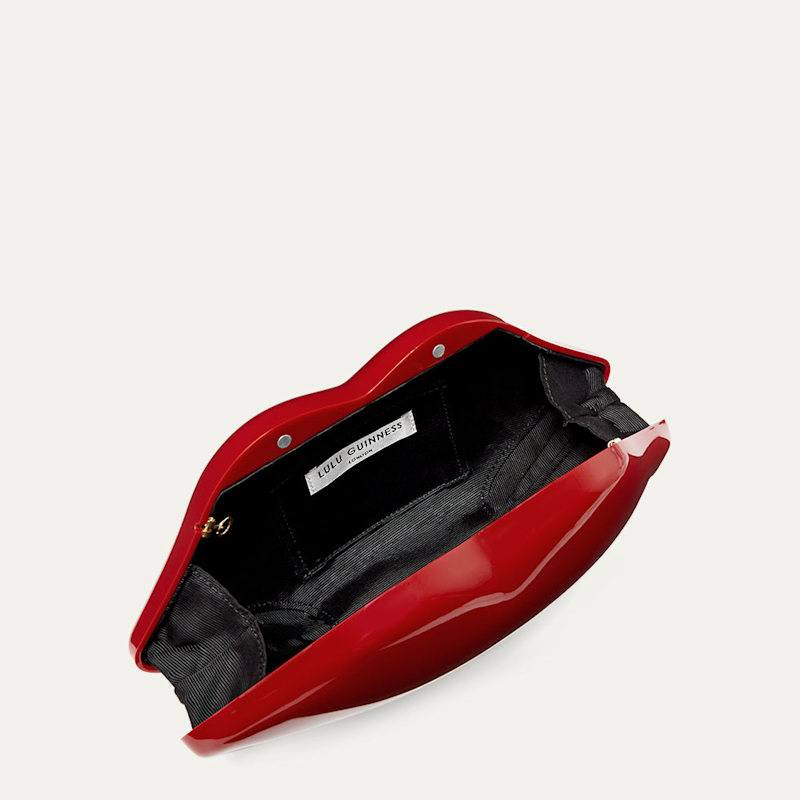 Thumbnail of Lulu Red Lips Medium Clutch Bag image