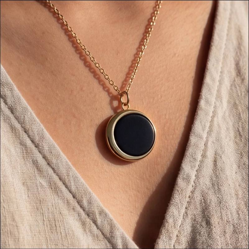 Thumbnail of Luna Shungite Emf Protection Necklace image