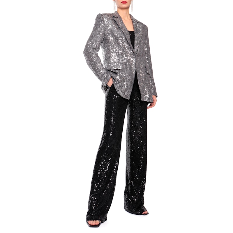 Thumbnail of Luna Silver Diamond Sequin Blazer image