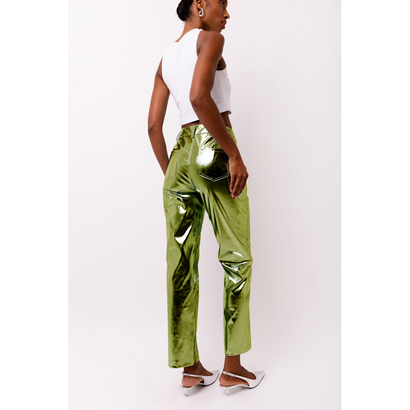Thumbnail of Lupe Khaki Metallic Trousers image