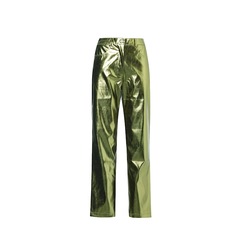 Thumbnail of Lupe Khaki Metallic Trousers image