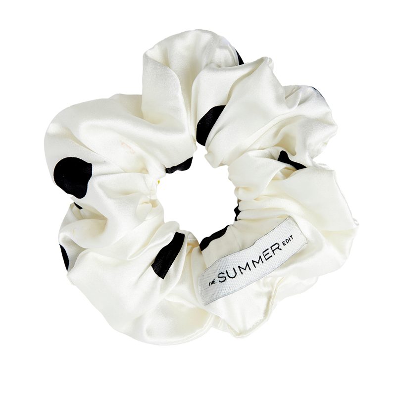 Thumbnail of Luxe Silk Scrunchie - Polka Dot image