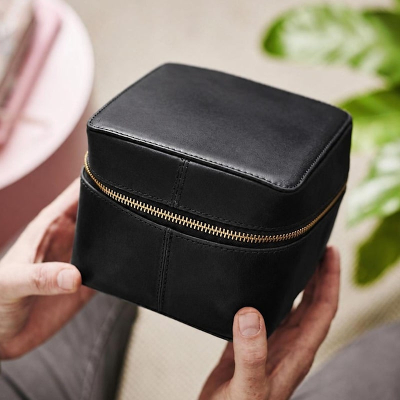 Thumbnail of Luxury Leather Technology Storage Box - Black image