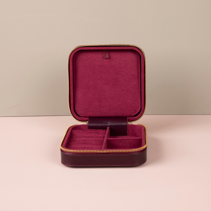 Thumbnail of Luxury Travel Jewelry Box – Burgundy - Palermo image