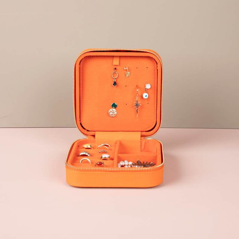Thumbnail of Luxury Travel Jewelry Box – Orange - Palermo image