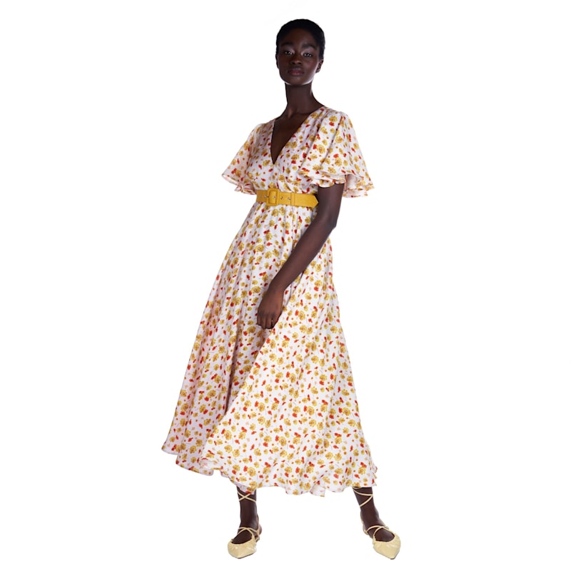 Thumbnail of Orange Summer Linen Dress image