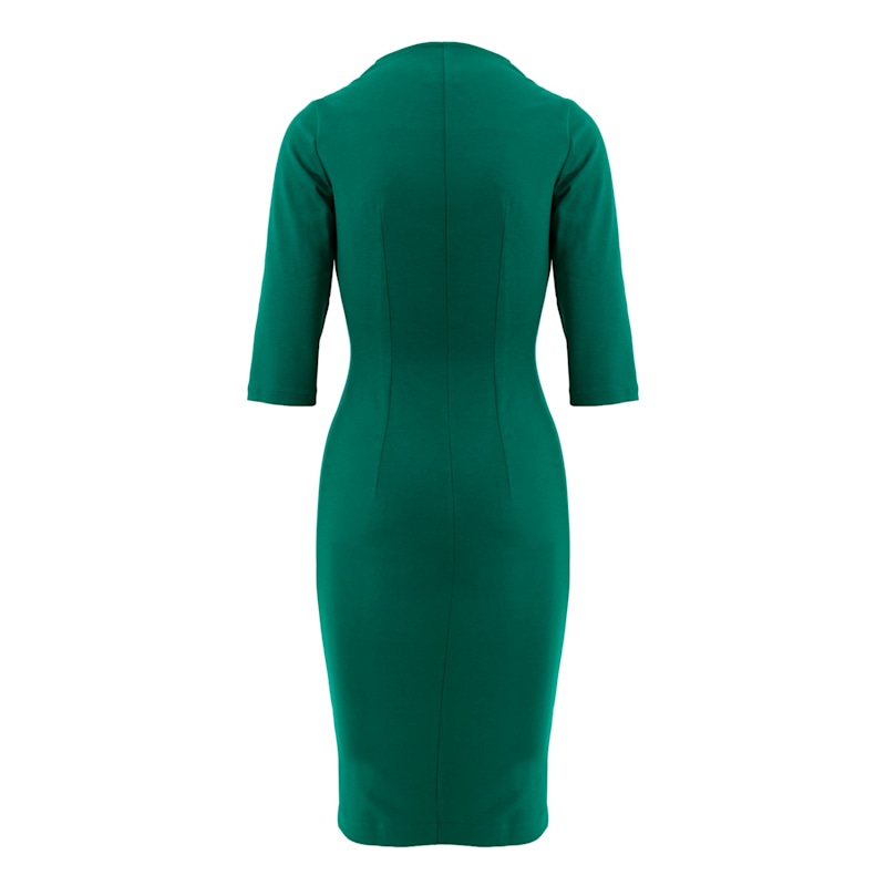 green emerald velvet dress Backless Cowl-Neck Long Chelsea Prom Gown Emerald / Small
