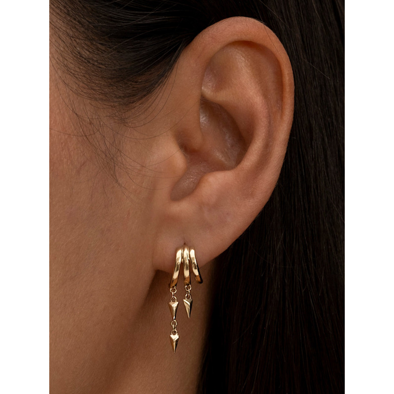 Thumbnail of Lynx Illusion Earrings  -Gold image