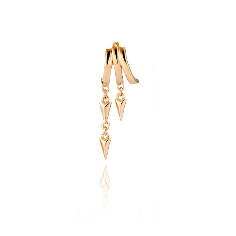 Thumbnail of Lynx Illusion Earrings  -Gold image