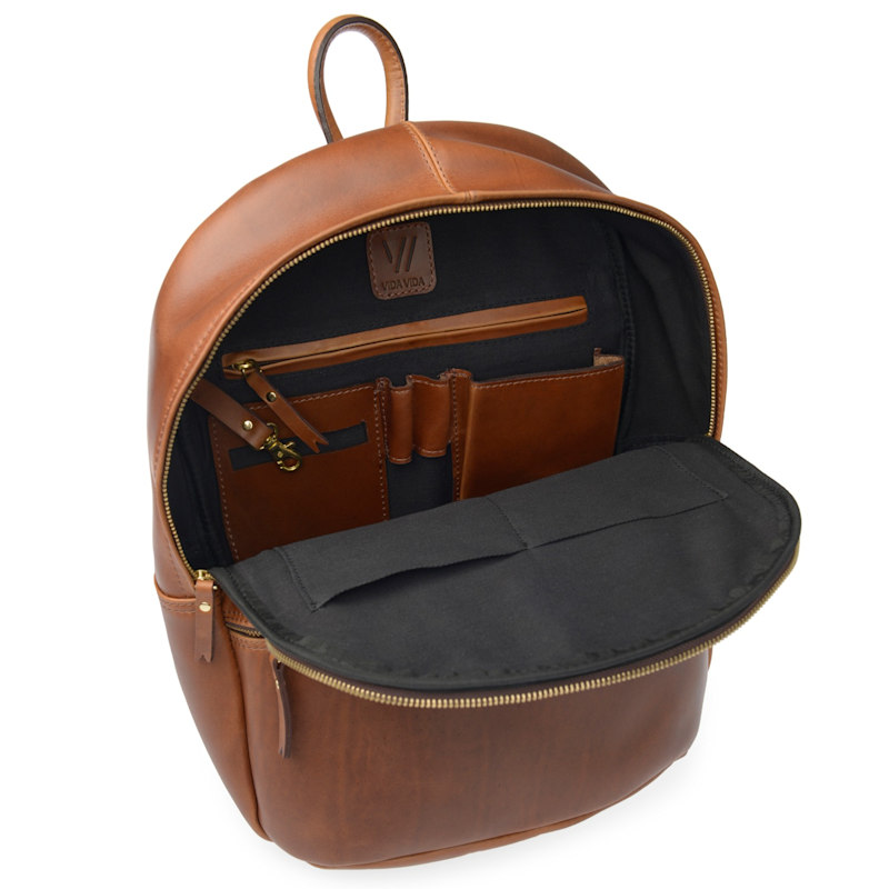 Thumbnail of Luxe Tan Leather Backpack image