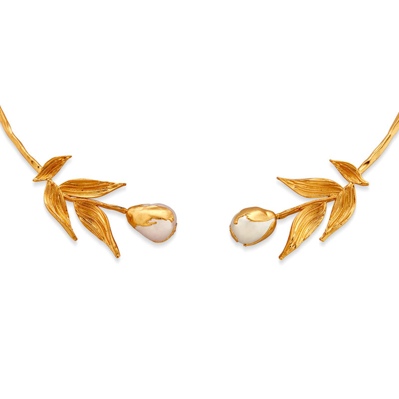 Thumbnail of Gold Reva Choker With Baroque Pearls image