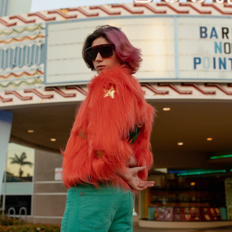 Planet Queen Orange Faux Fur Jacket | Jennafer Grace | Wolf & Badger