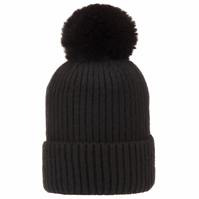 Thumbnail of Chunky Six Ply Cashmere Hat In Black image