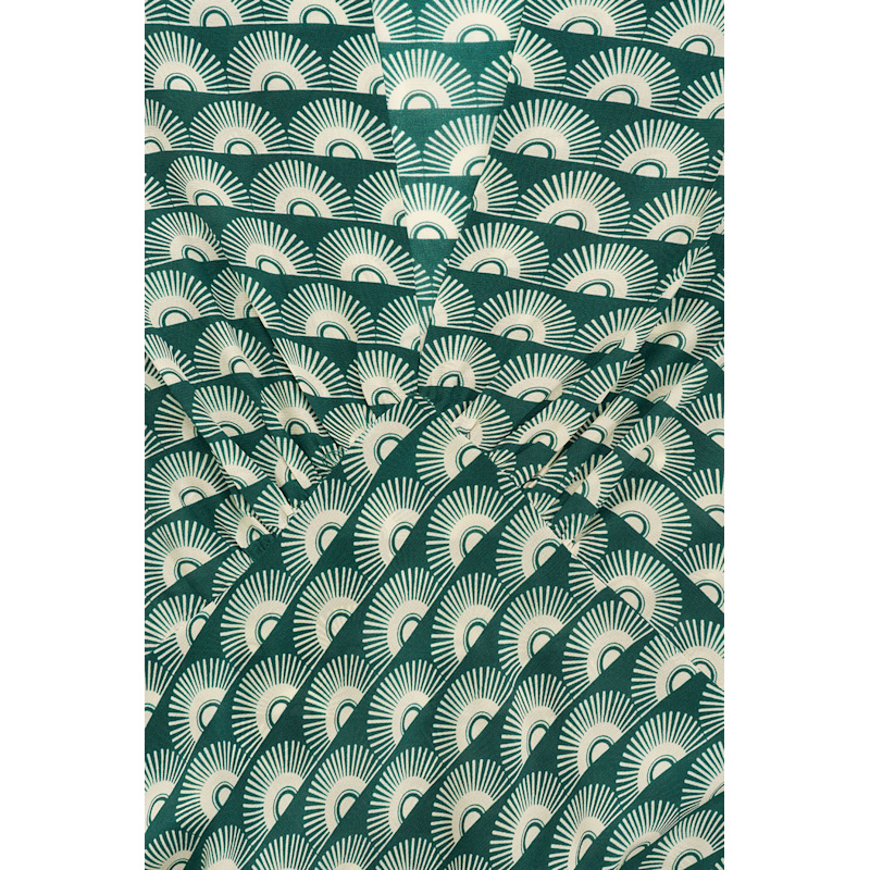 Thumbnail of Mabel Dress In Green Fan Print image