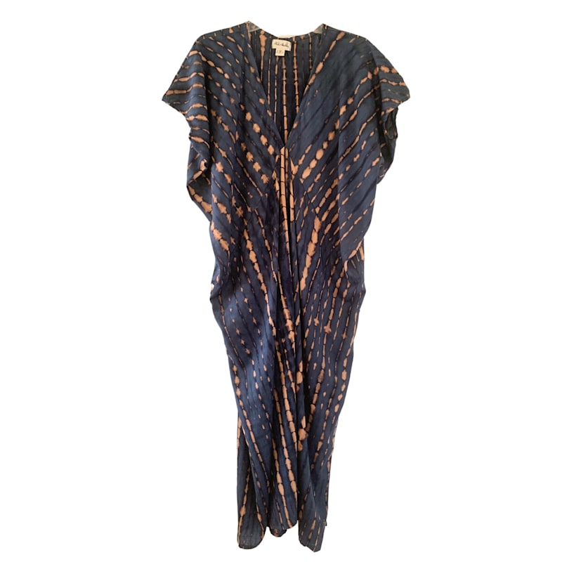Thumbnail of Madella Hand Dyed Kaftan Dress In Deep Sea Blue image