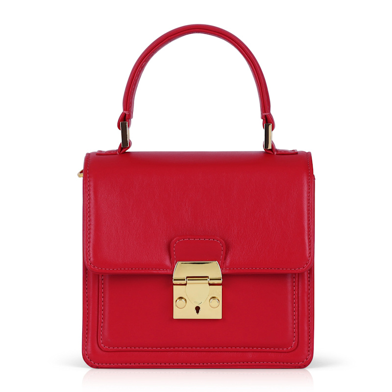 Thumbnail of Madie Top Handle - Red Nappa Leather image