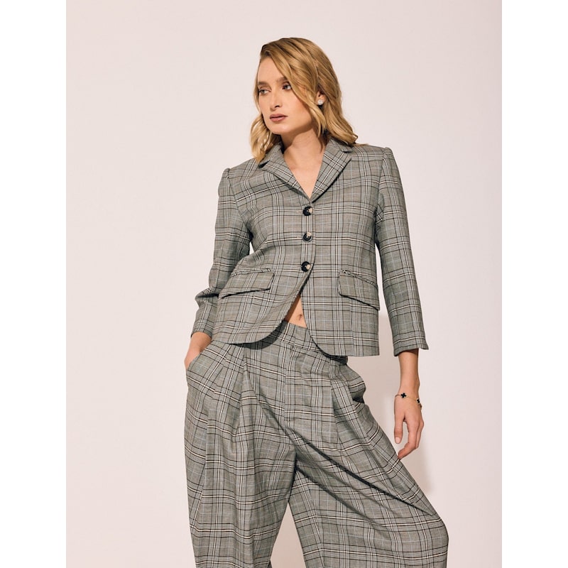 Thumbnail of Madison Avenue Jacket In Grey Plaid image