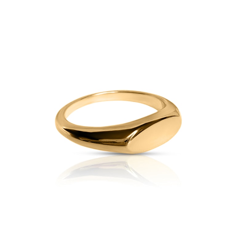 Thumbnail of Madison Gold Waterproof Signet Ring image
