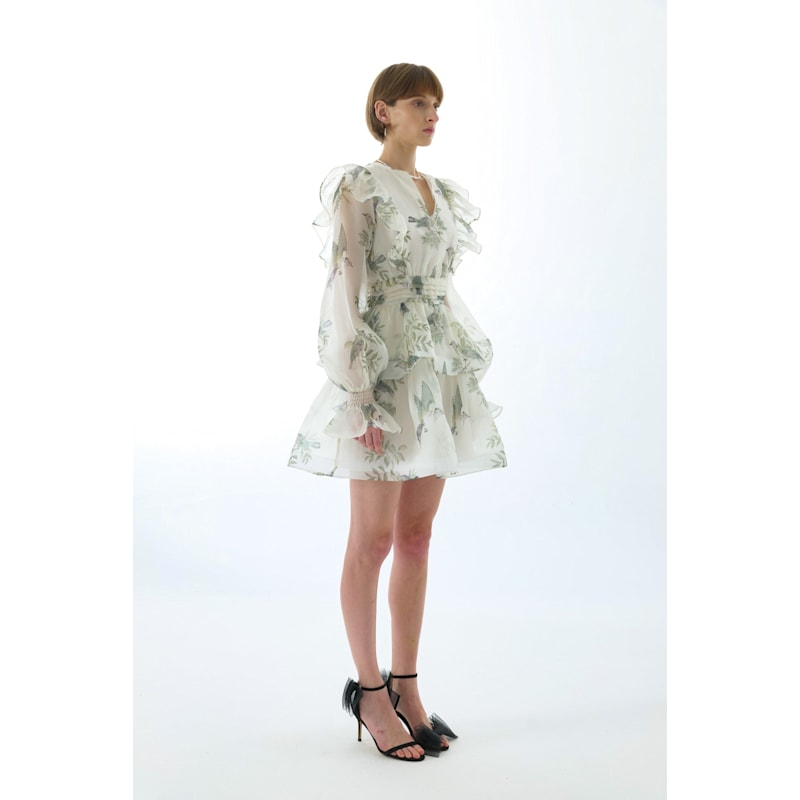 tie neck organza cocktail dress Tie Neck Organza Cocktail Dress (Women)