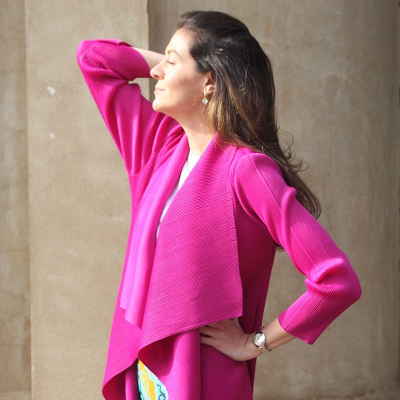 Thumbnail of Magenta Waterfall Crinkle Coat image