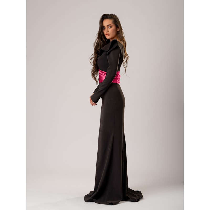 princess polly baby blue dress November Dress Black - Elegant Maxi Dress main image 0