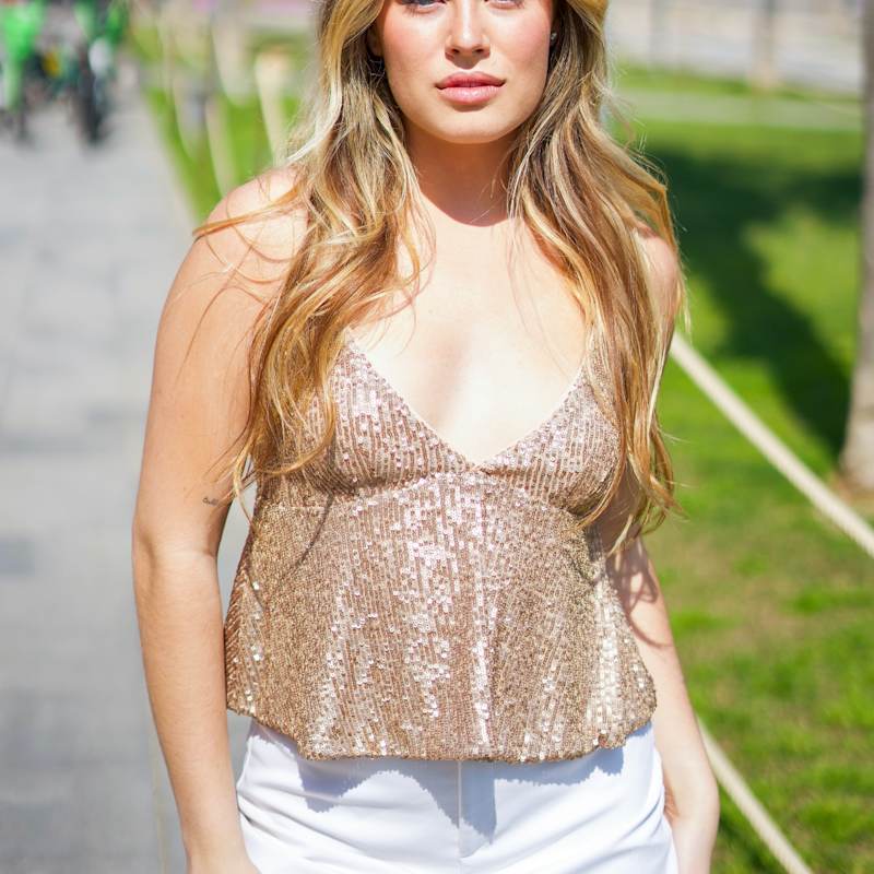 Thumbnail of Magna Sequin Top – Champagne image