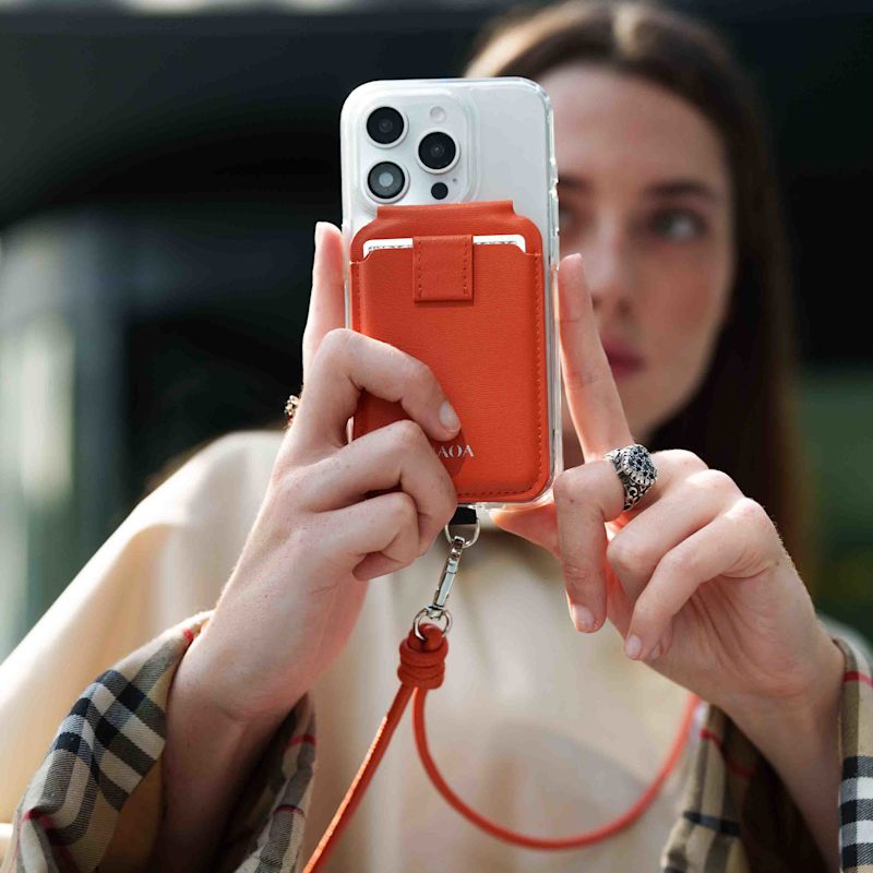 Thumbnail of Magsafe Wallet & Phone Stand Tangerine image