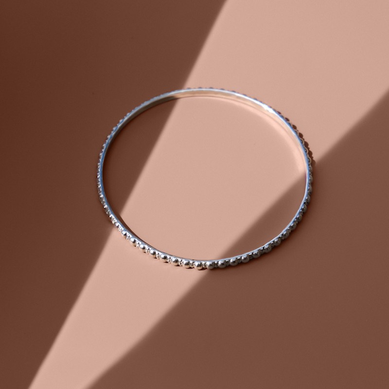 Thumbnail of Maharani Silver Stacking Bangle image