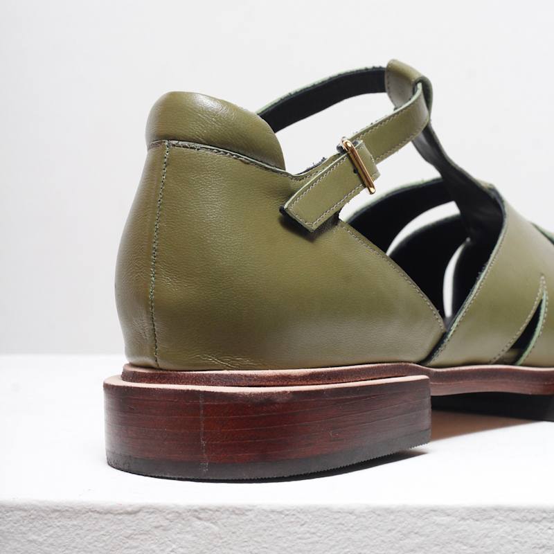 Thumbnail of Maite Olive Green Fisherman Sandals image