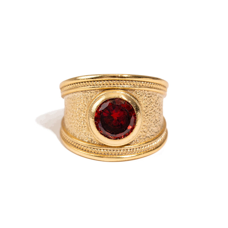 Majestic Ruby Gold Statement Ring - Red | Ebru Jewelry | Wolf & Badger