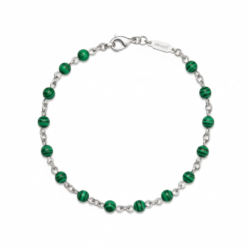 Thumbnail of Malachite Gemstone Link Bracelet image