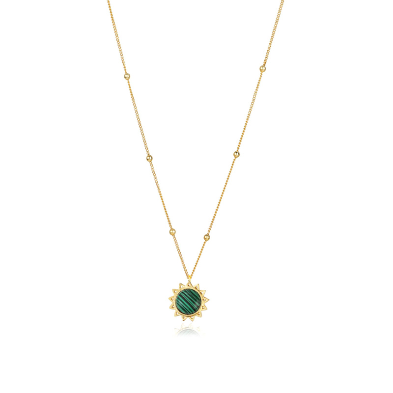 Thumbnail of Malachite May Birthstone Harmonize Energy & Radiate Well-Being. Jewellery Set Necklace, Earrings & Bracelet. image