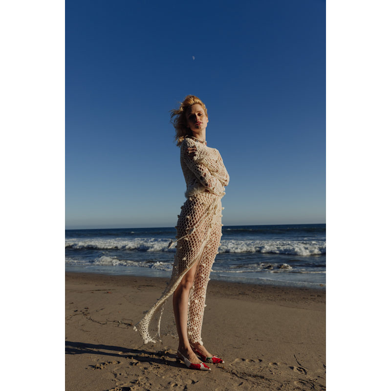 Thumbnail of White Handmade Crochet Skirt image