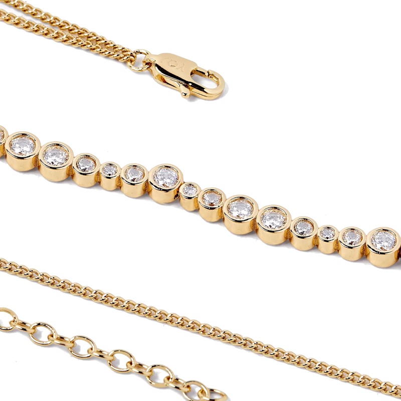 Thumbnail of Malvo Maxi Crystal Chain Necklace In Gold image