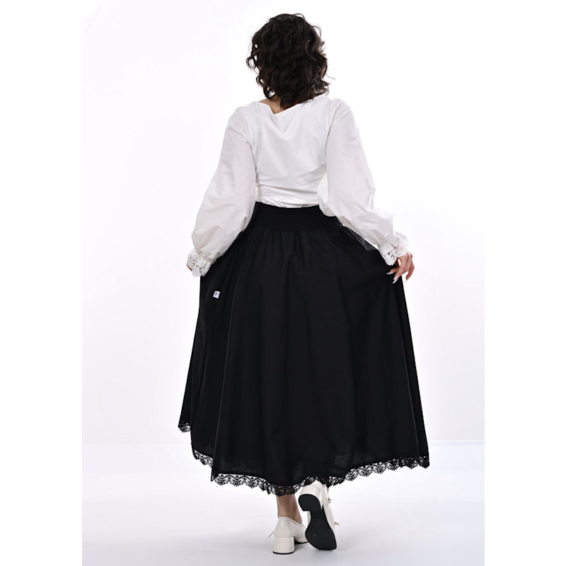 Thumbnail of Maranta Top With Lace Cuffs In Ivory image