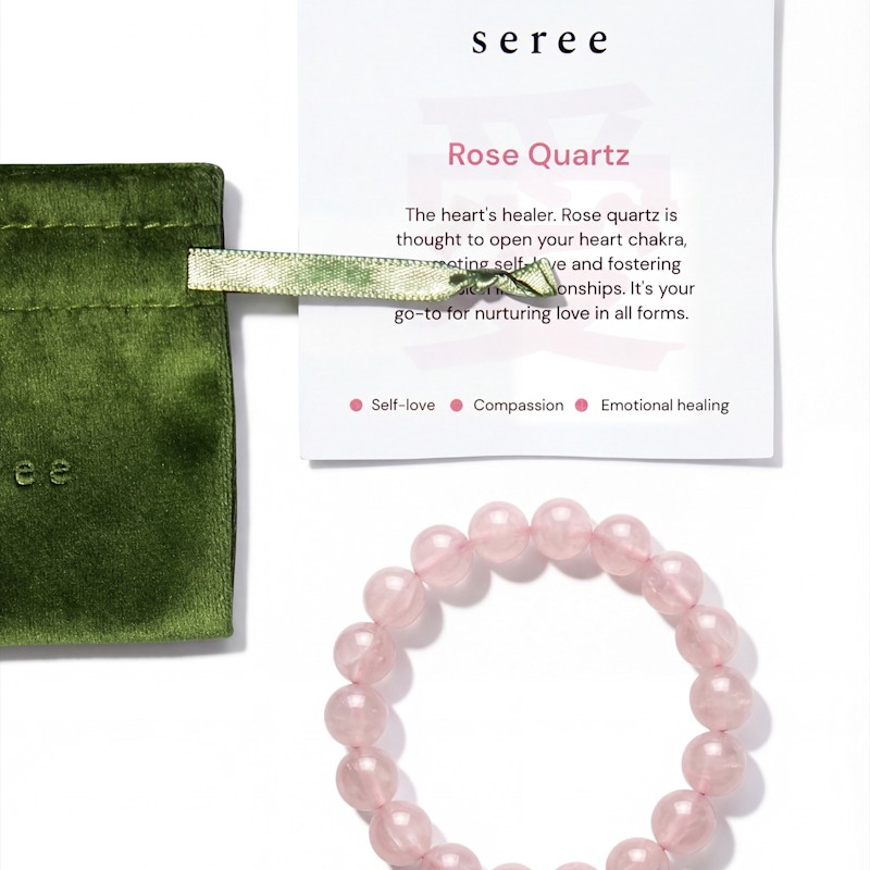 Thumbnail of Manifest Collection Love Pink Crystal Beaded Bracelet image