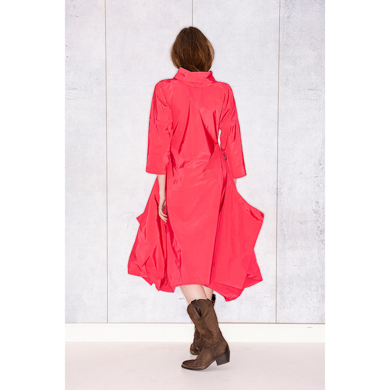 Thumbnail of Many Angles Dress In Strong Pink Taffeta image