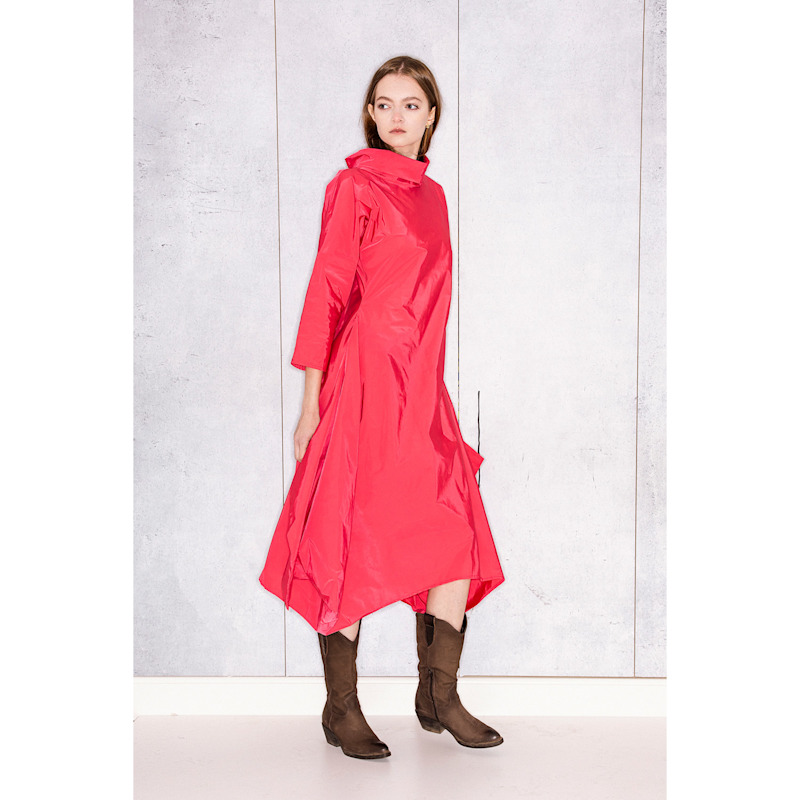 Thumbnail of Many Angles Dress In Strong Pink Taffeta image