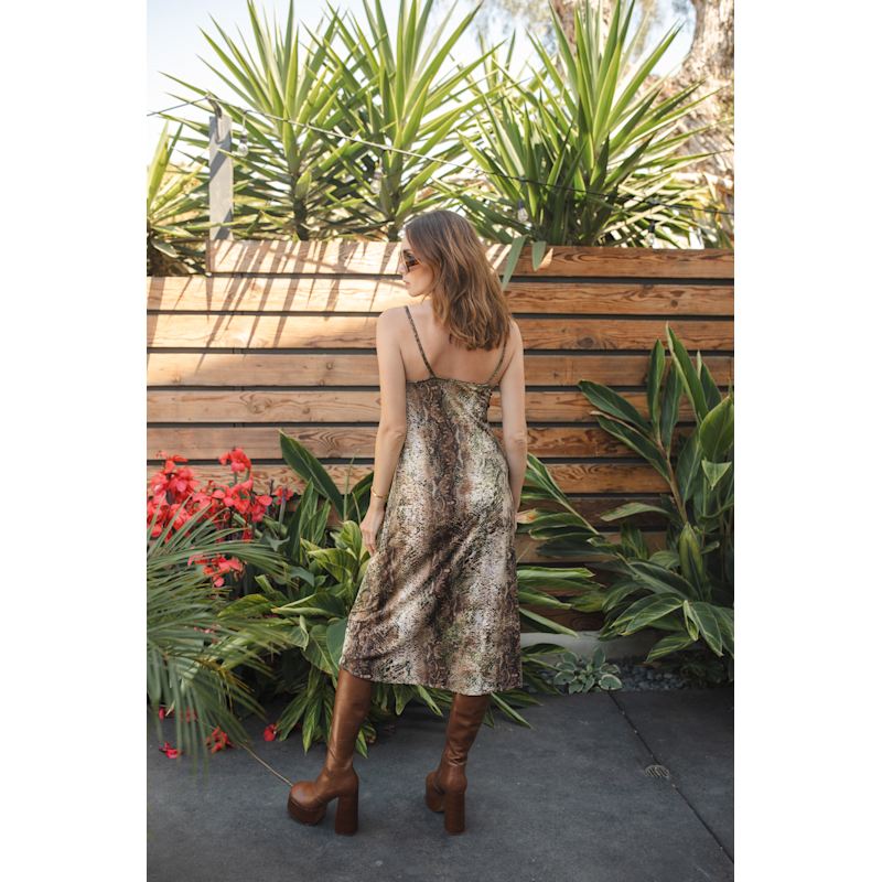 Thumbnail of Mara Snakeskin Slip Dress image