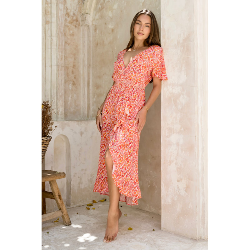Thumbnail of Marble Mosaic Croatia Crinkle Midi Dress image