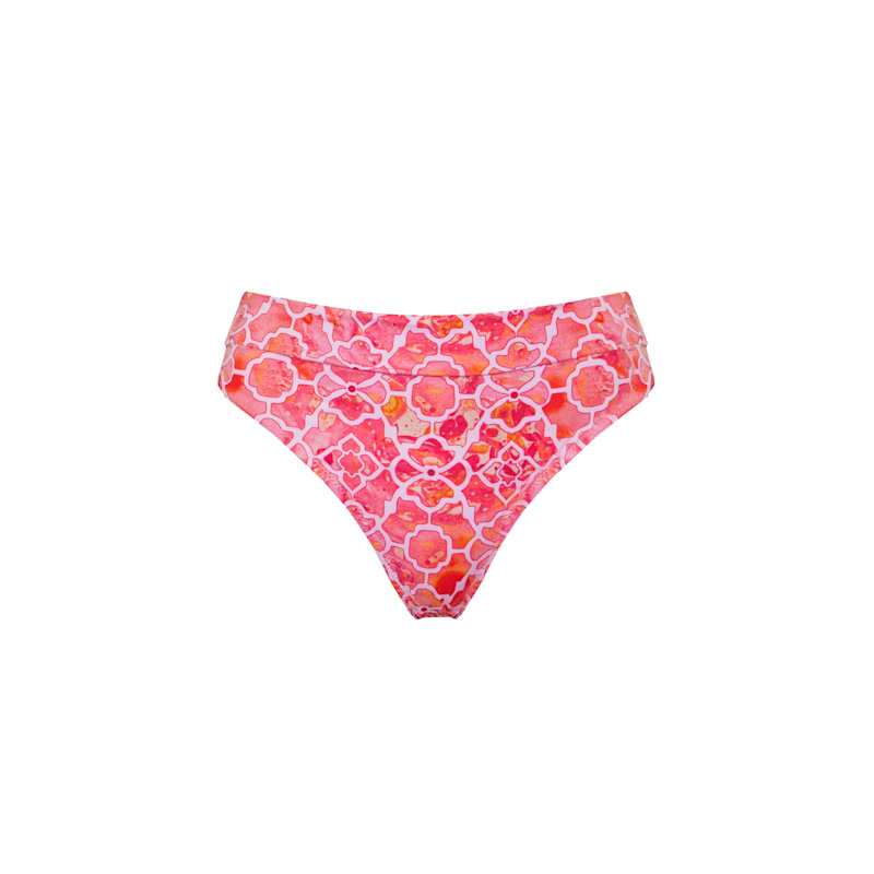 Thumbnail of Marble Mosaic Rio High Rise Fold Over Bikini Bottoms image