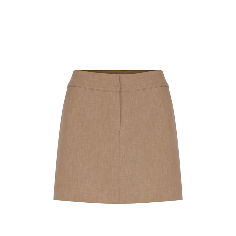 Thumbnail of Marde A-Line Mini Skirt In Almond Buff image