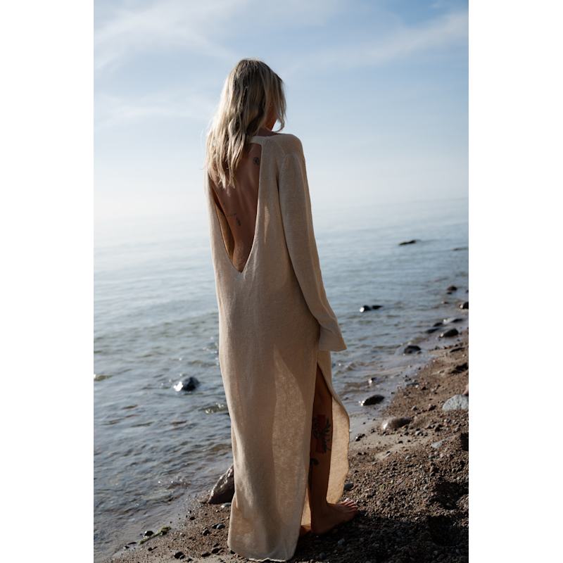 Thumbnail of Mare 100% Linen Long Dress Sand image