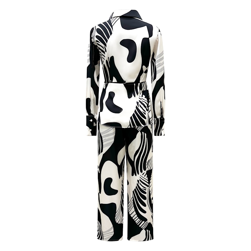 Thumbnail of Black And White Retro Pants Suit - Margaux image