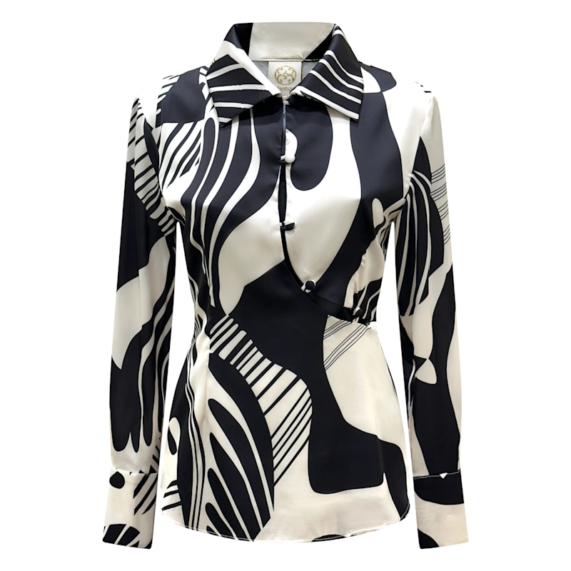 Thumbnail of Black And White Retro Pants Suit - Margaux image