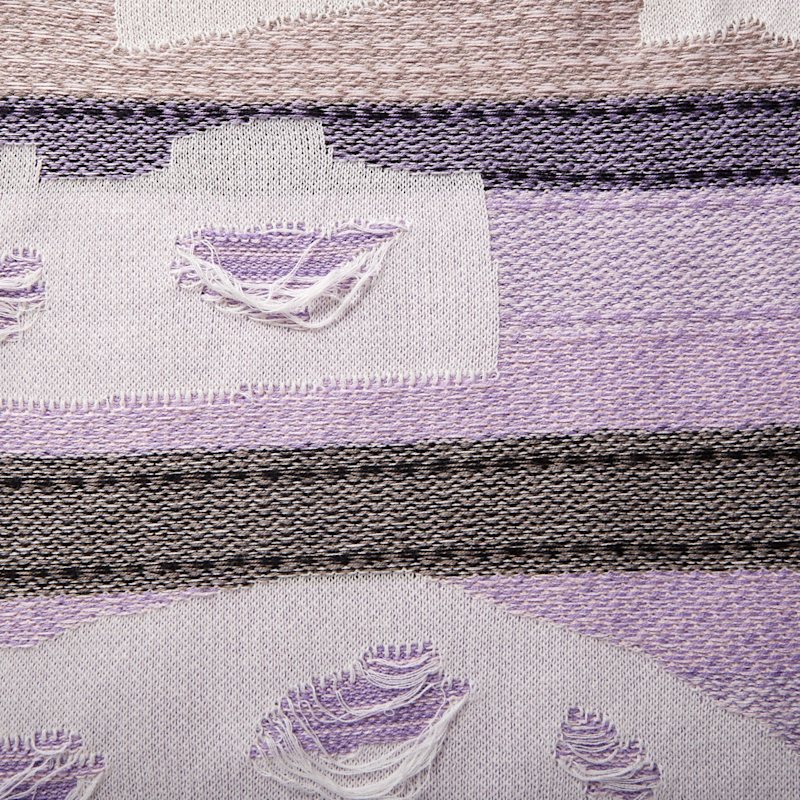 Fully Fashioning Margo Inlay Knit Jumper Sweater - Purple Multi | Fully ...