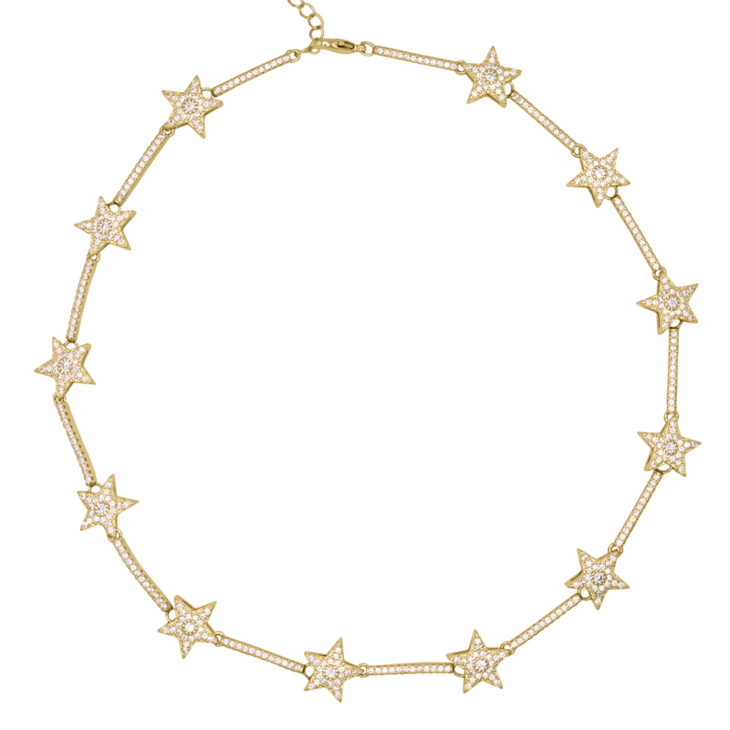 Thumbnail of Margot Sparkling Star Choker | Gold Plated image