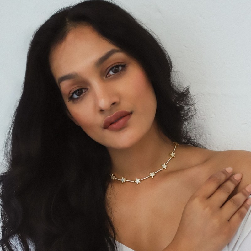 Thumbnail of Margot Sparkling Star Choker | Gold Plated image
