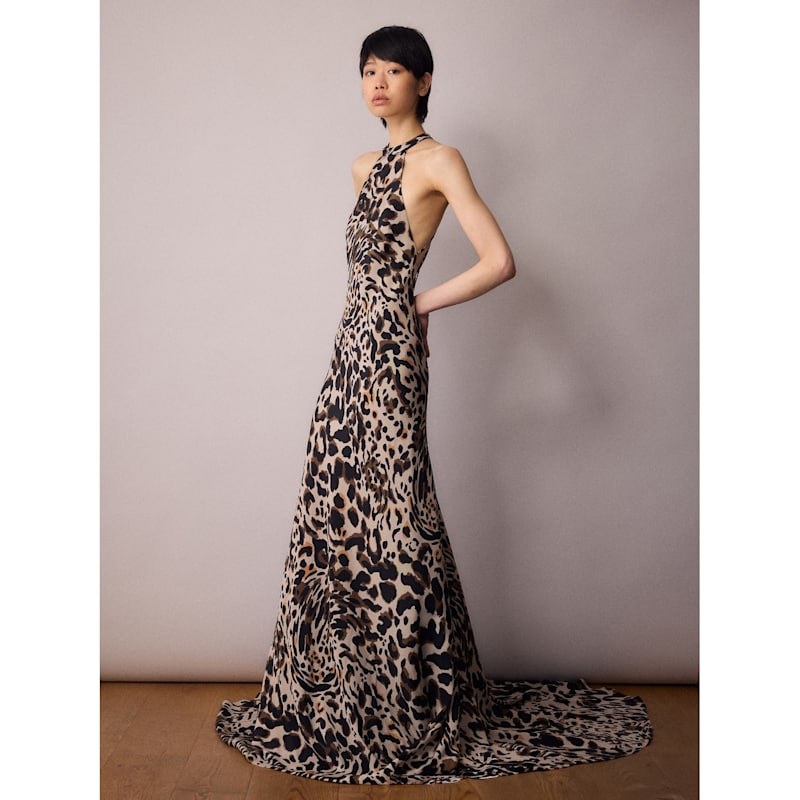bias cut dress silk Cowl Neck Bias Cut Vegan Silk Gown In Red